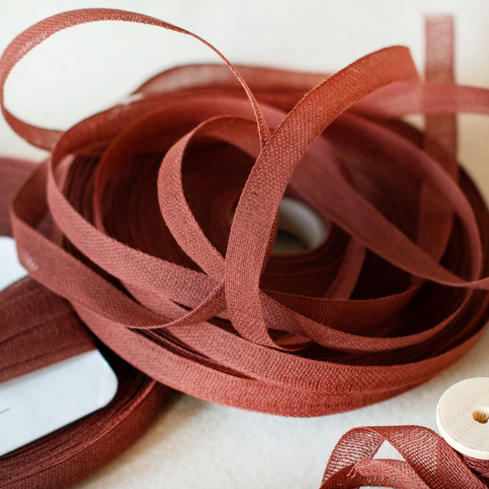 Italian Ribbon Burgundy Cotton