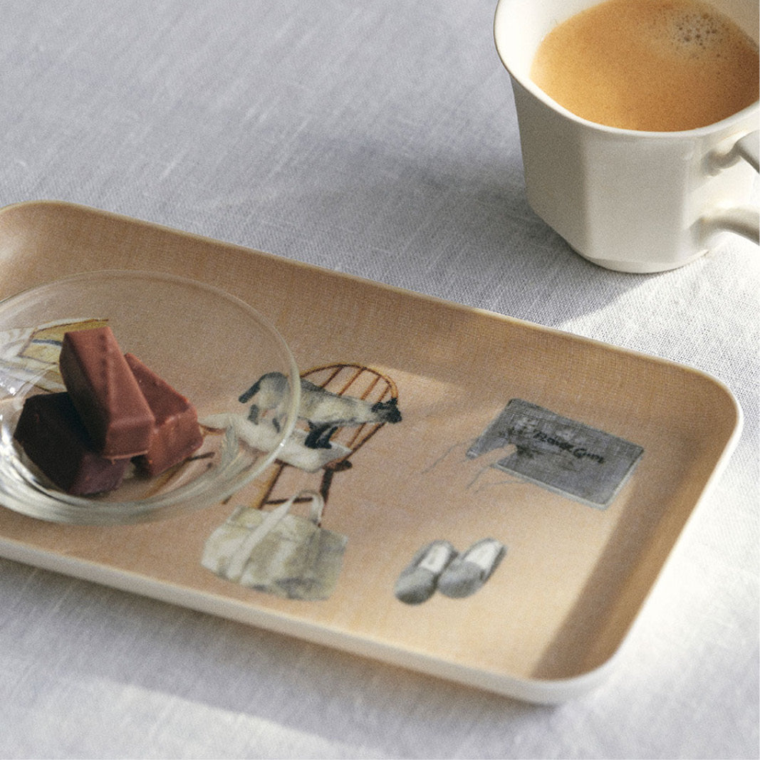 Fog Linen: Tray - Living with Cats