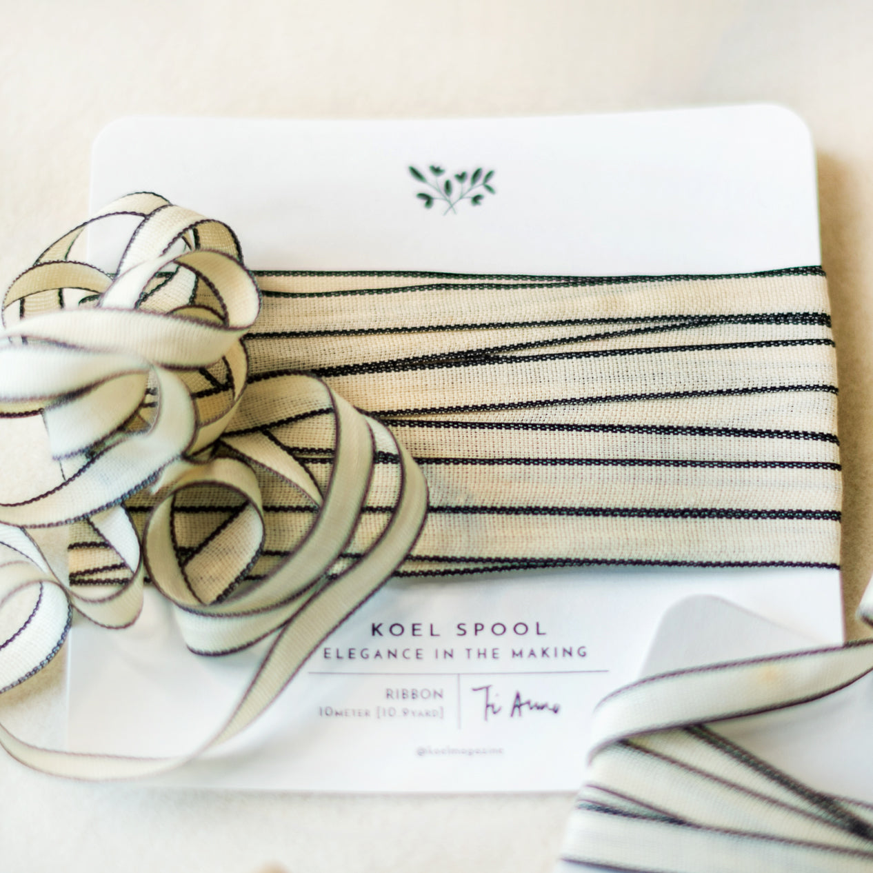 Italian Ribbon 10mm Black & White