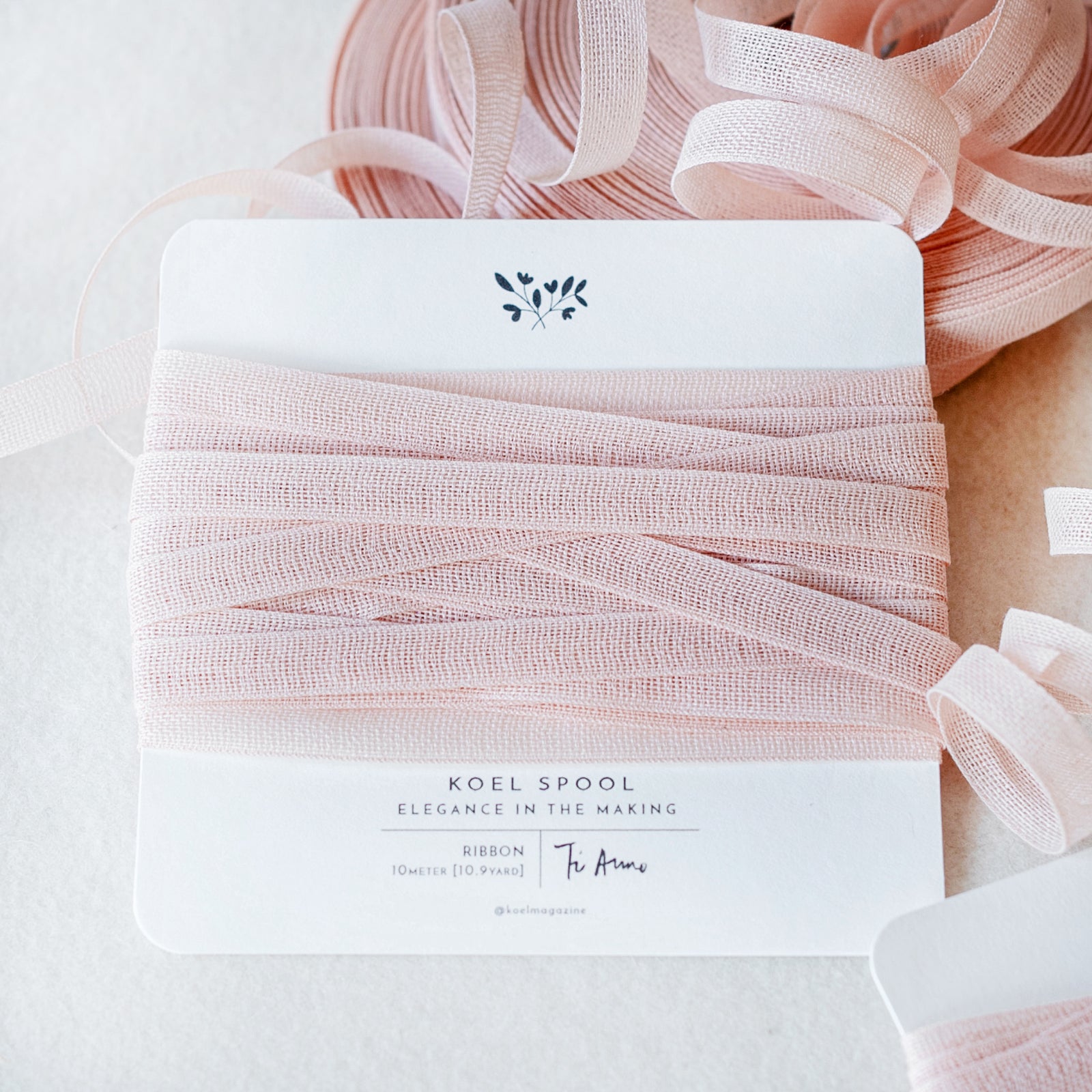 Italian Ribbon Pink Cotton