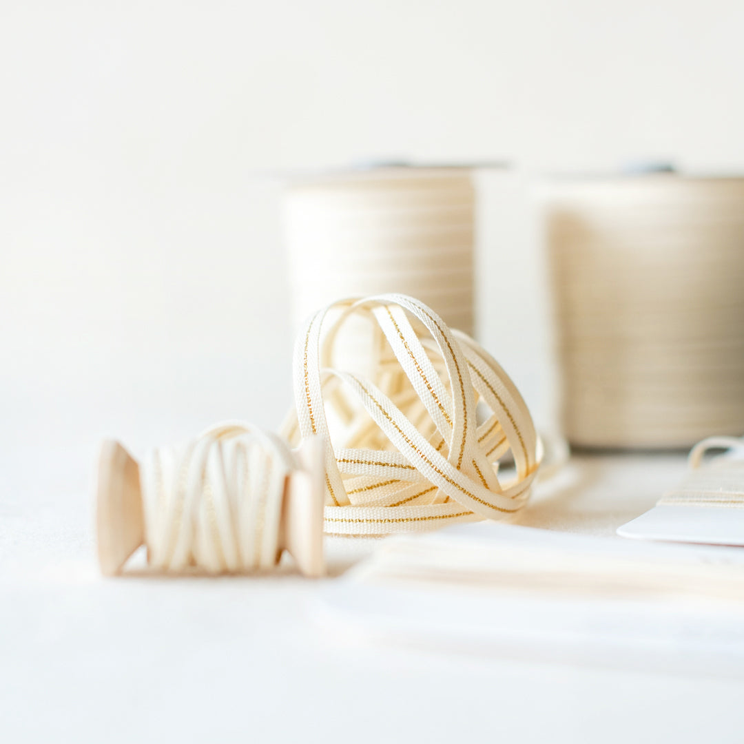 Italian Gold Striped Ribbon 6mm