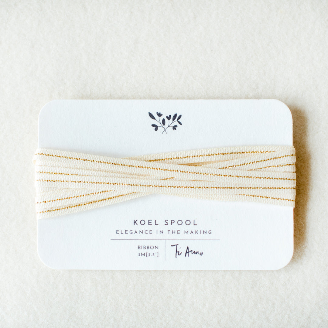 Italian Gold Striped Ribbon 6mm