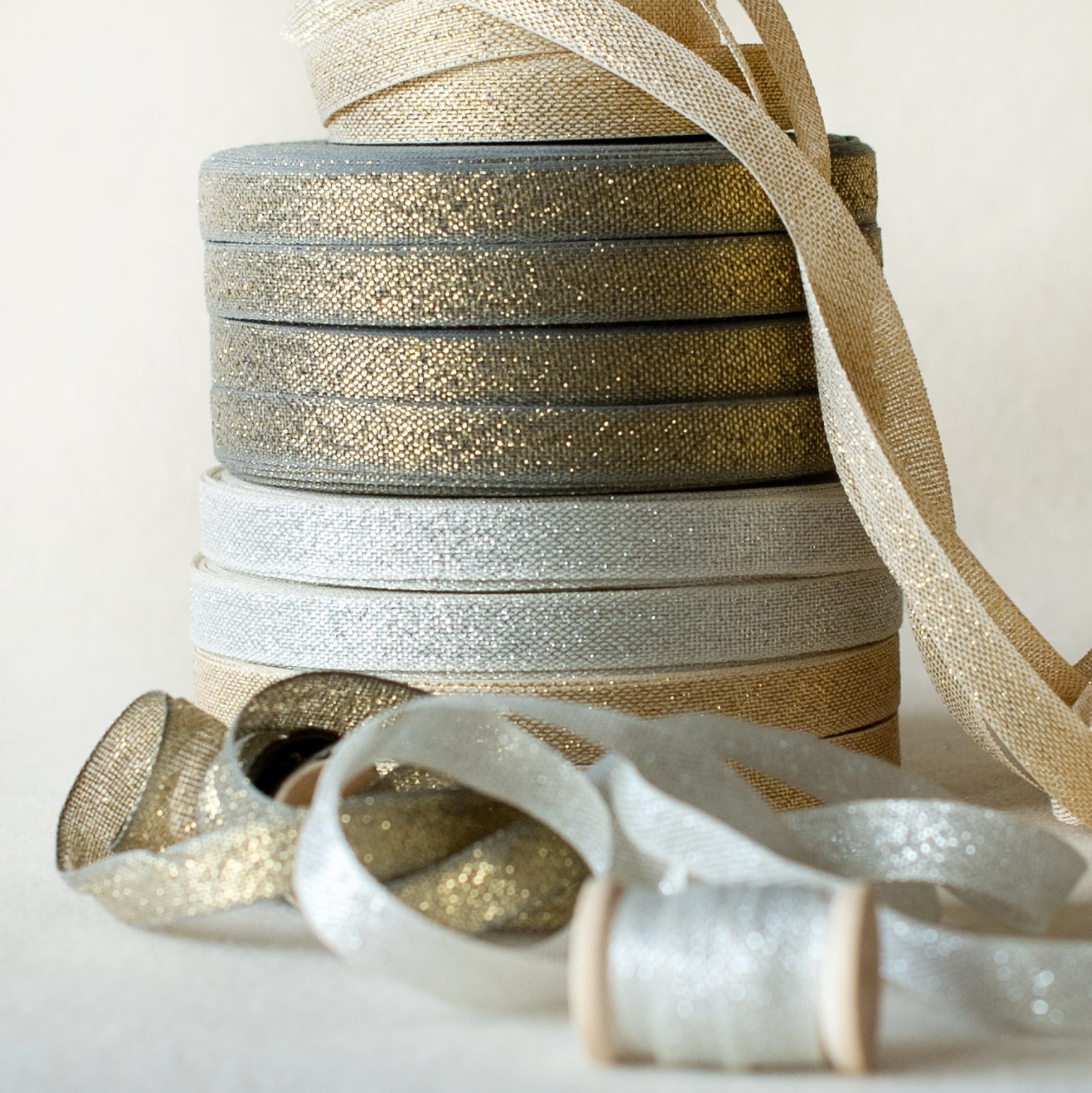 Italian Ribbon Verde Lame