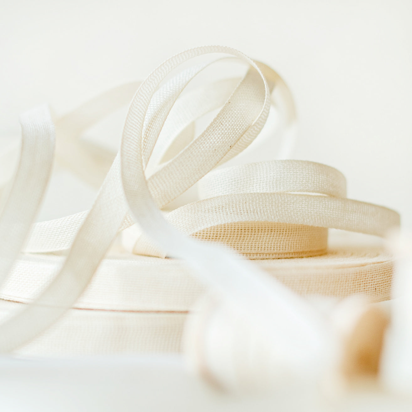 Italian Ribbon White Cotton