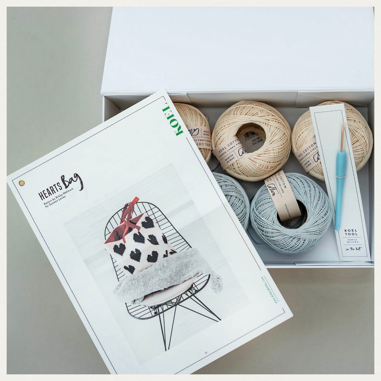 Crochet Kit: Hearts Bag