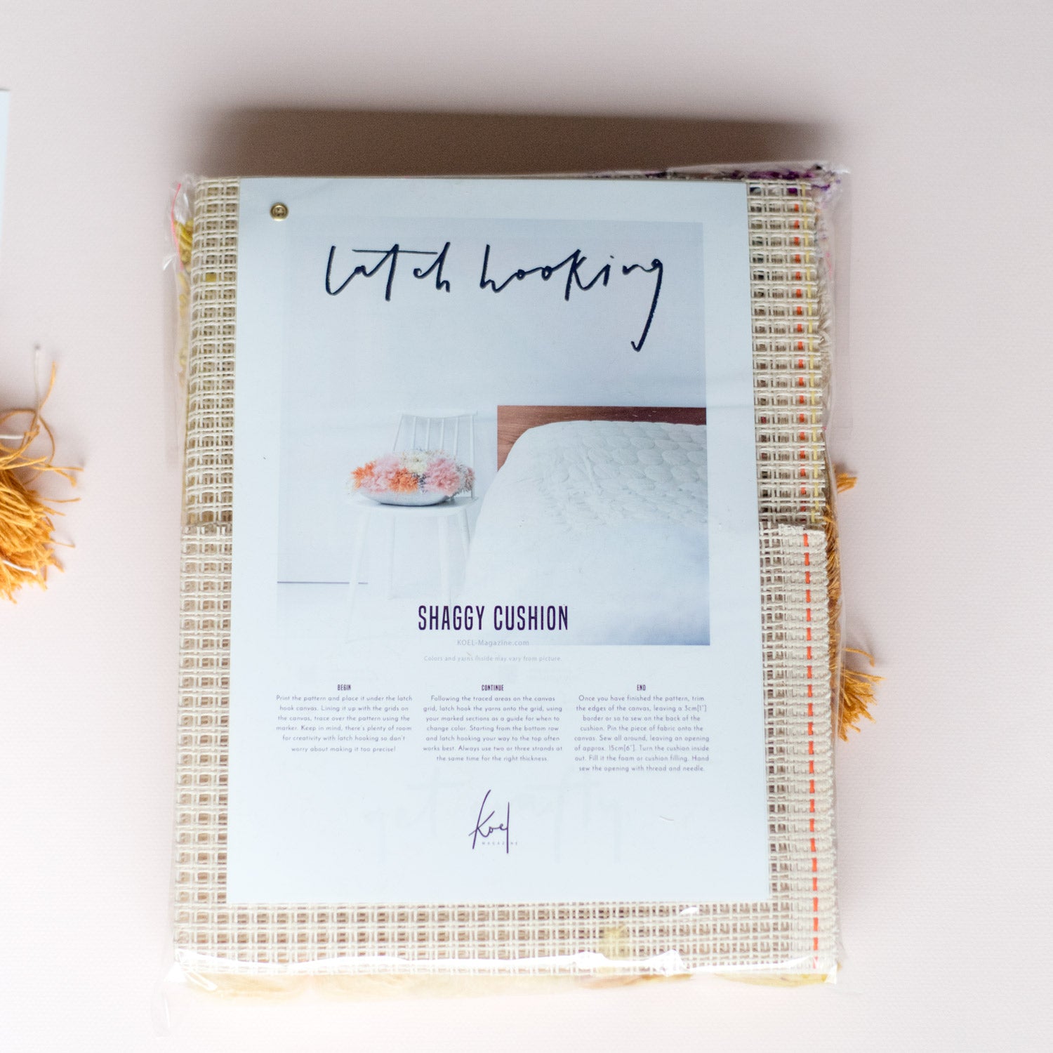 Latch Hook Kit: Shaggy Cushion