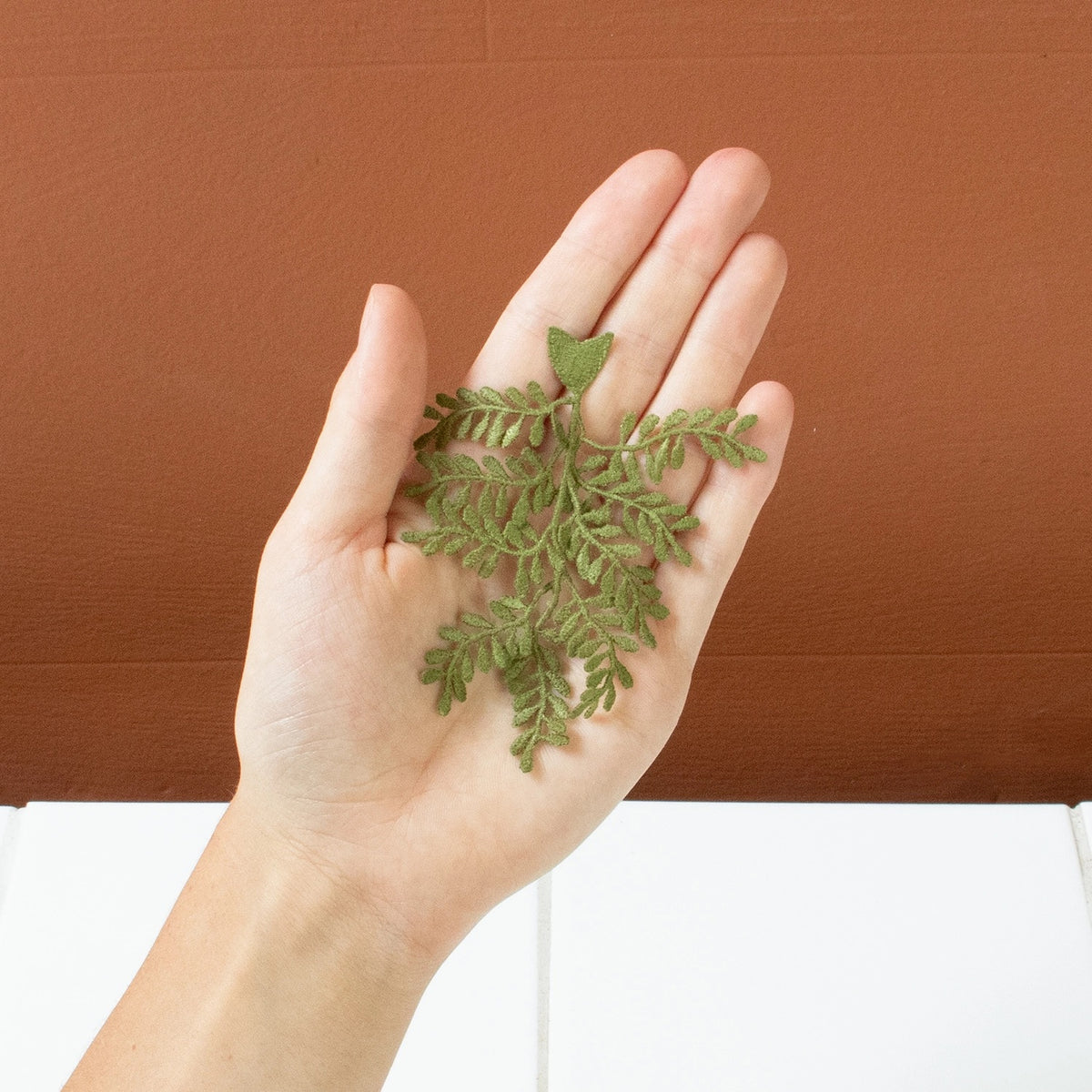 Olive Branch Embroidered Brooch