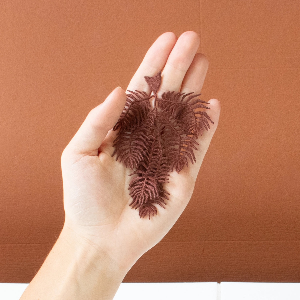 Knight’s Plume Fern Embroidered Brooch
