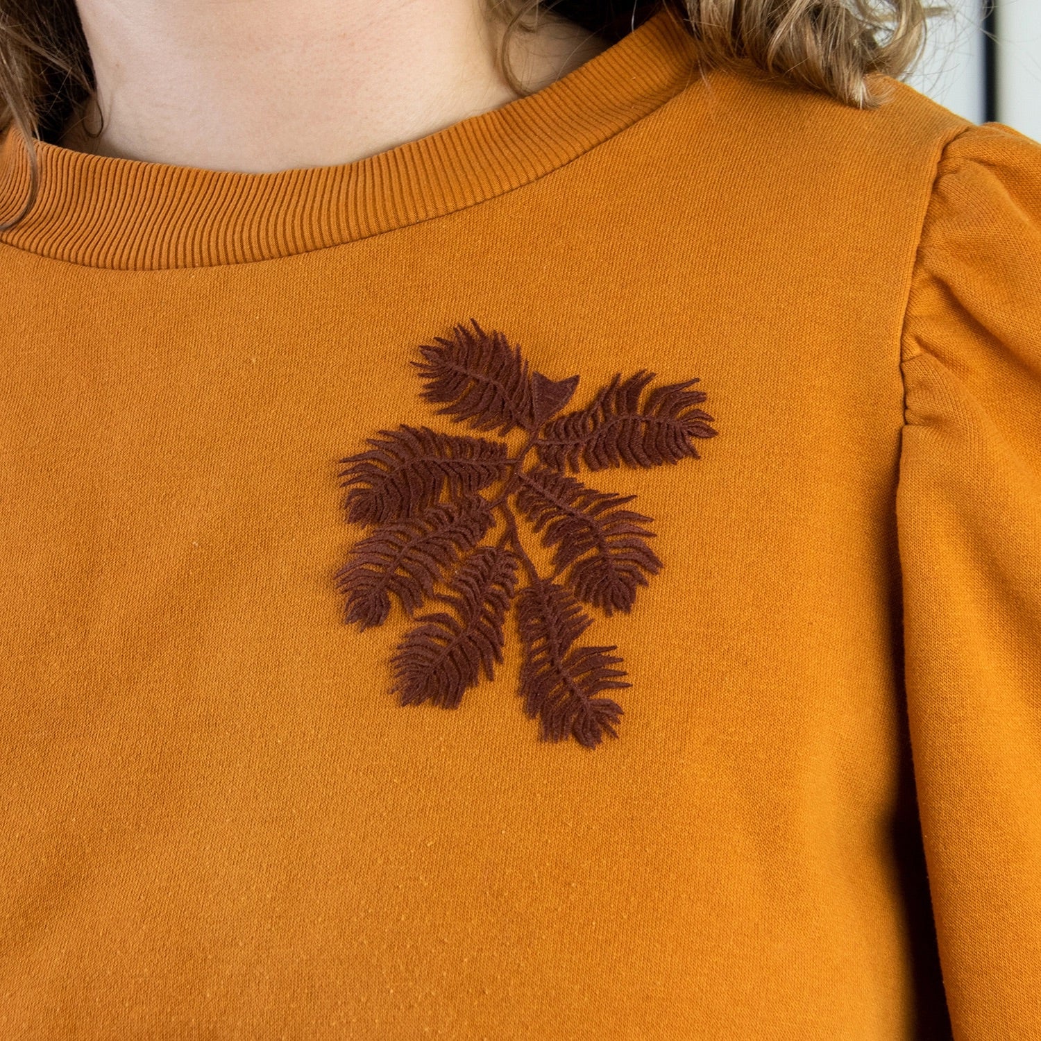 Knight’s Plume Fern Embroidered Brooch