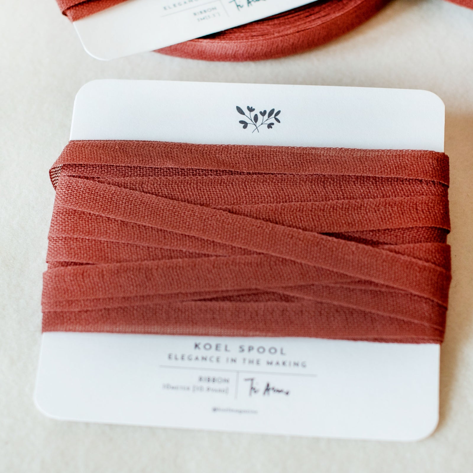Italian Ribbon Burgundy Cotton