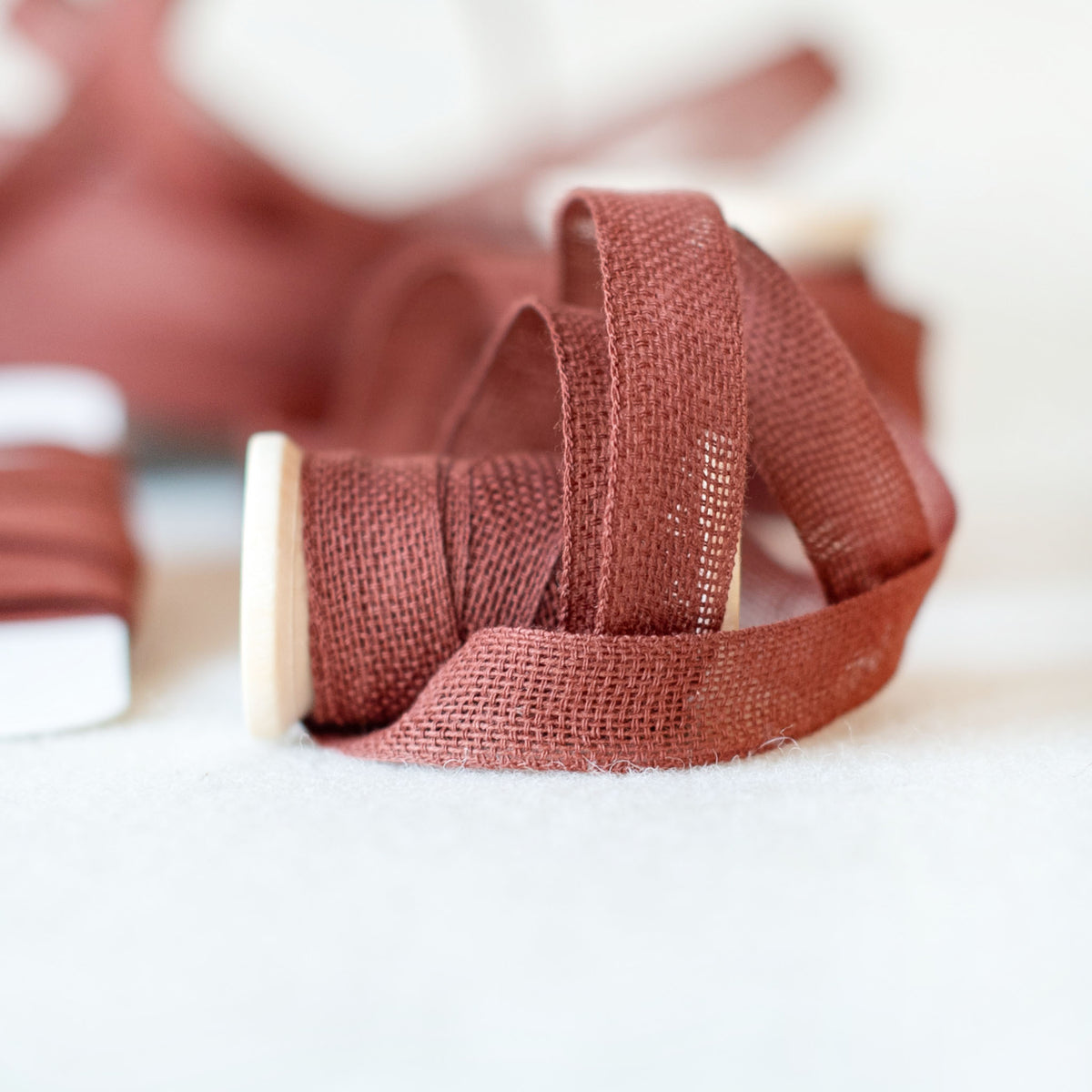 Italian Ribbon Burgundy Cotton