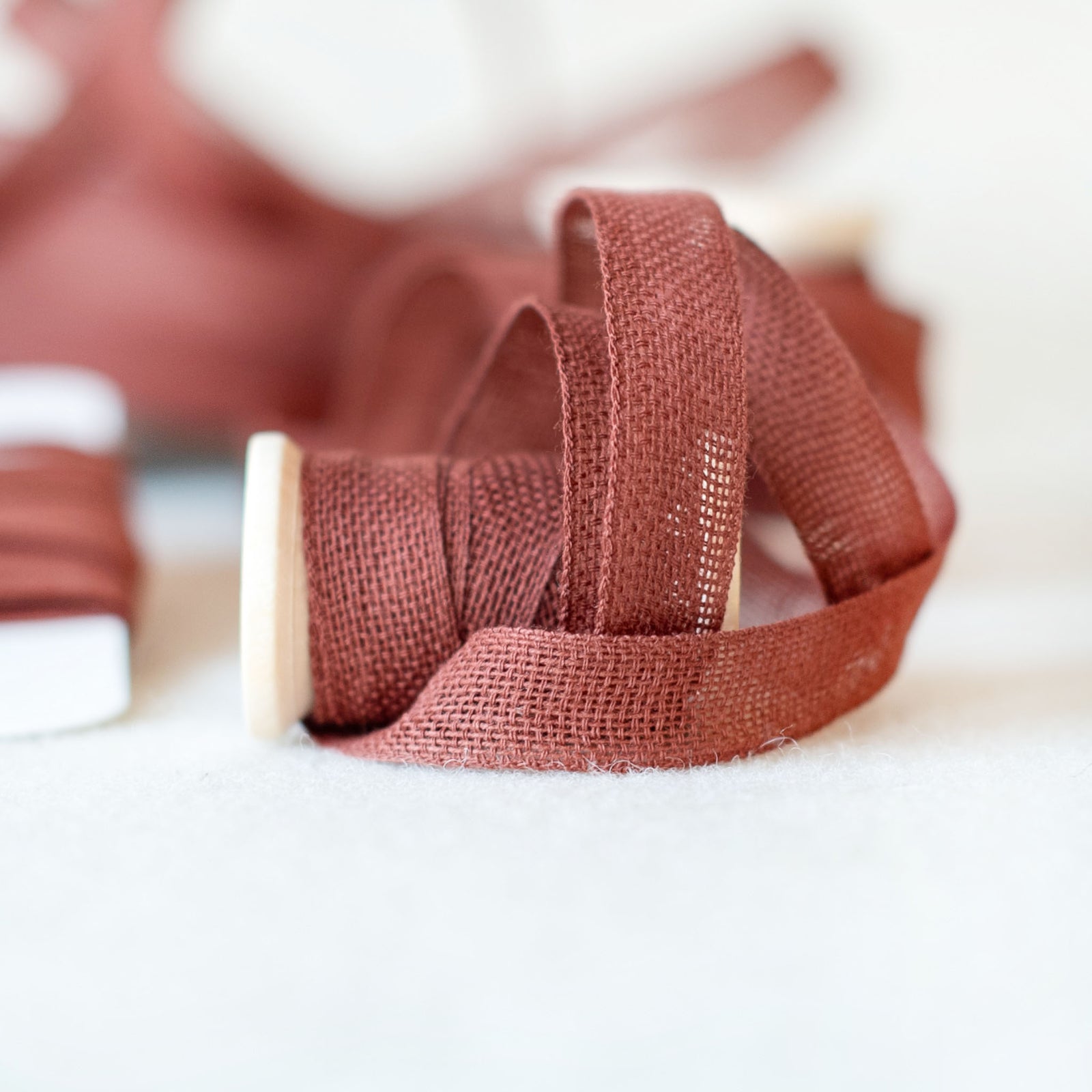 Italian Ribbon Burgundy Cotton