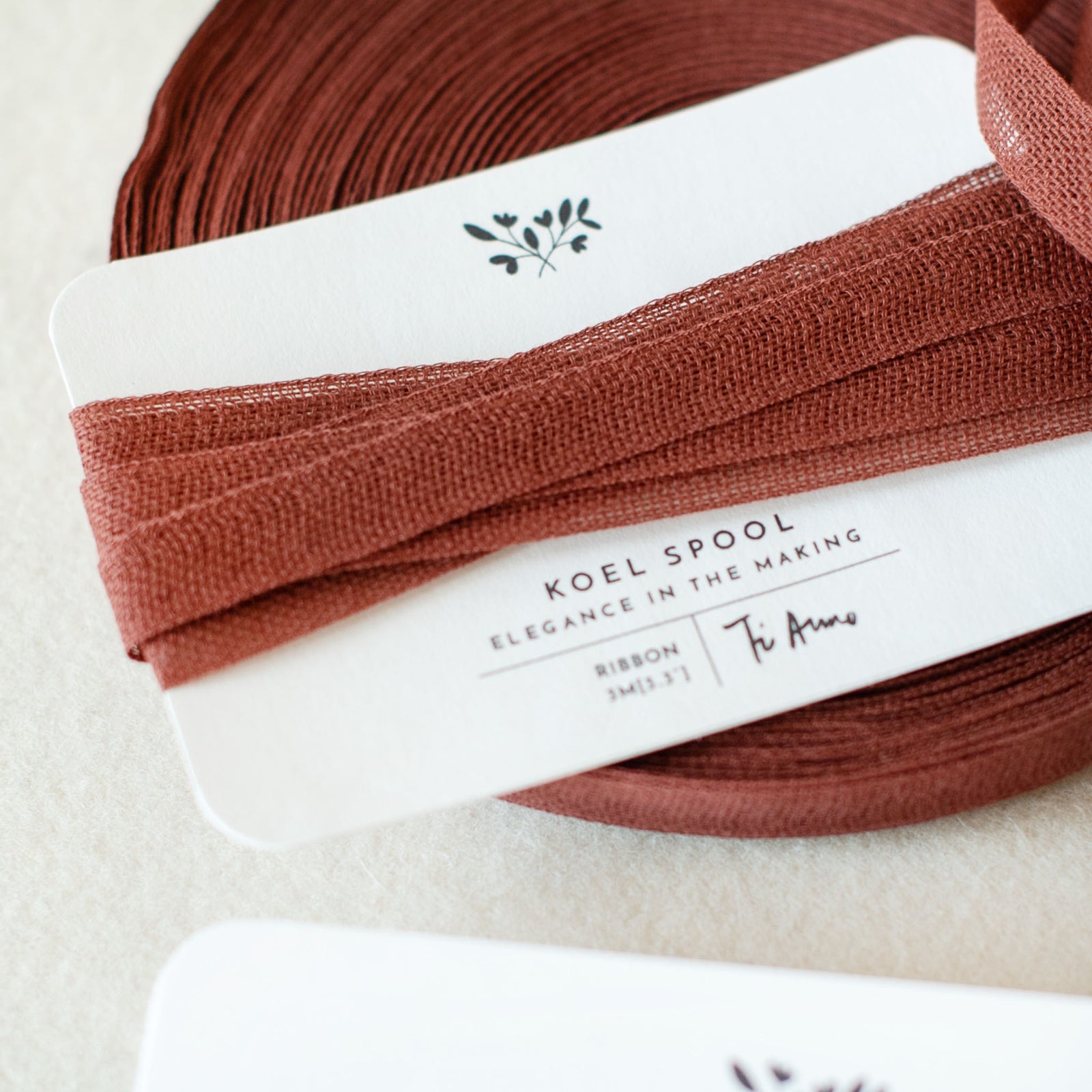Italian Ribbon Burgundy Cotton