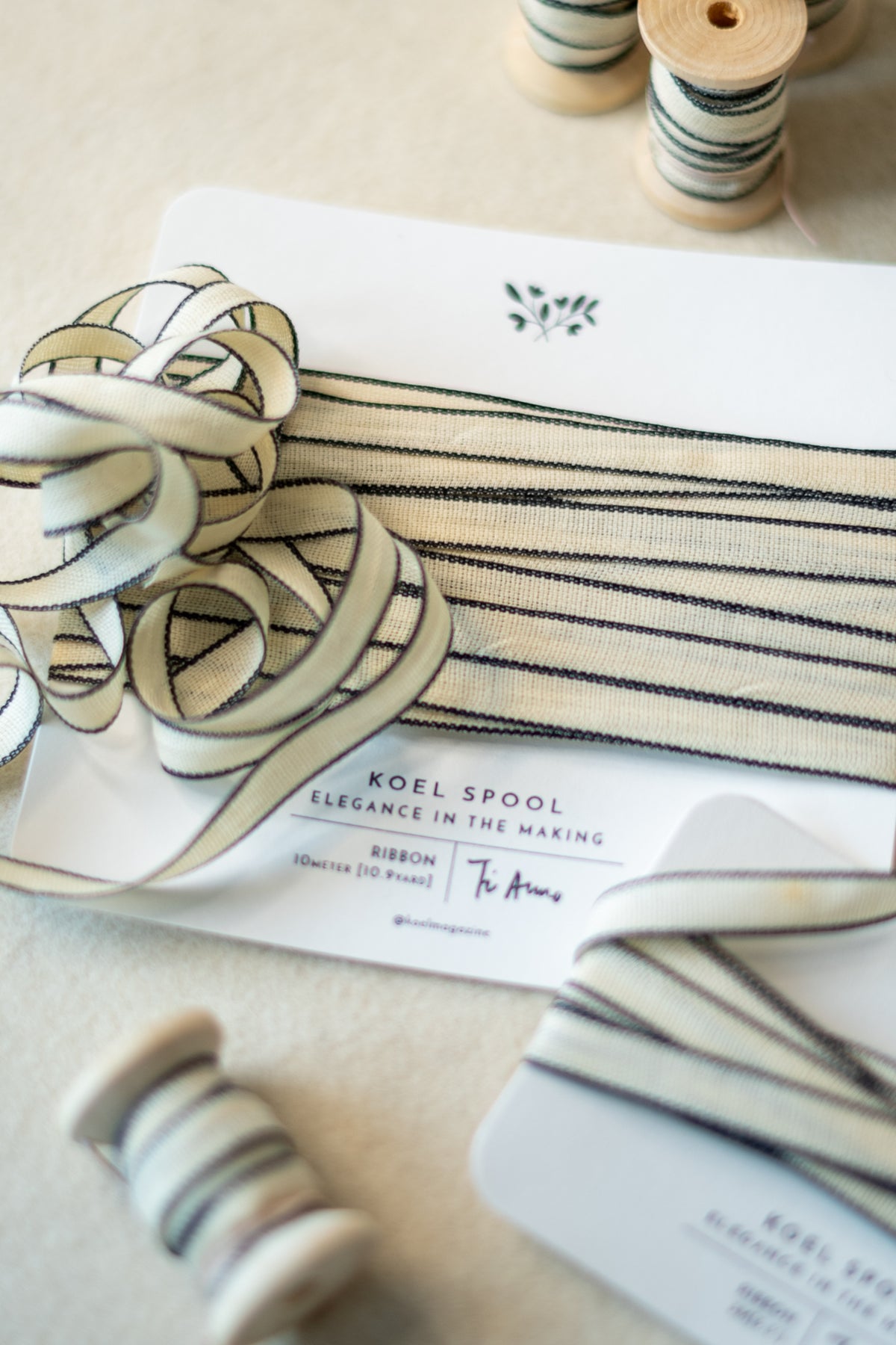 Italian Ribbon 10mm Black &amp; White