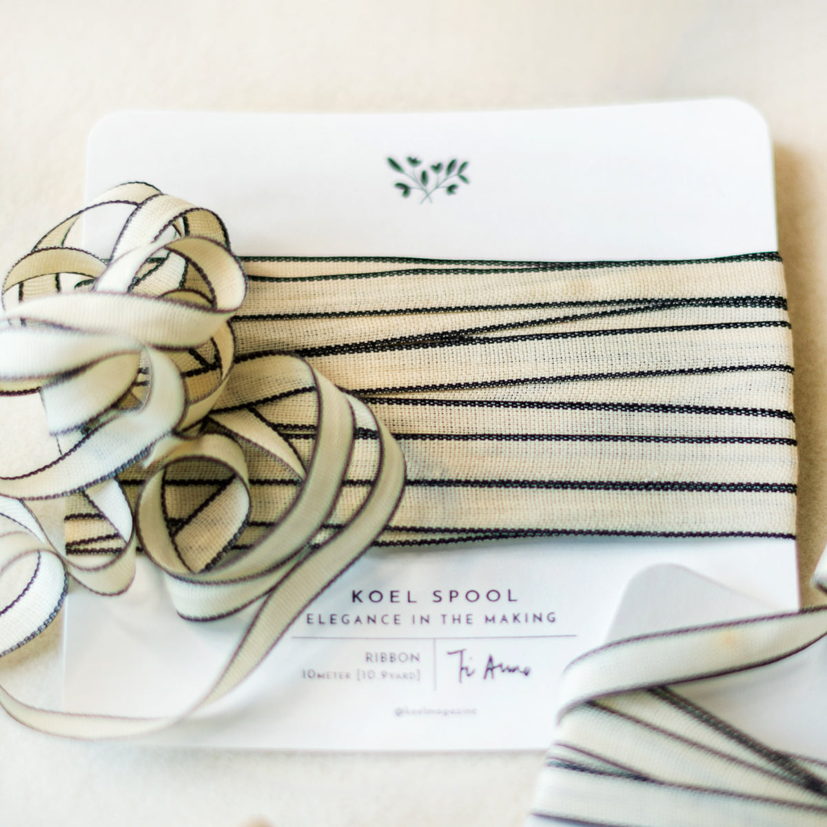 Italian Ribbon 10mm Black &amp; White