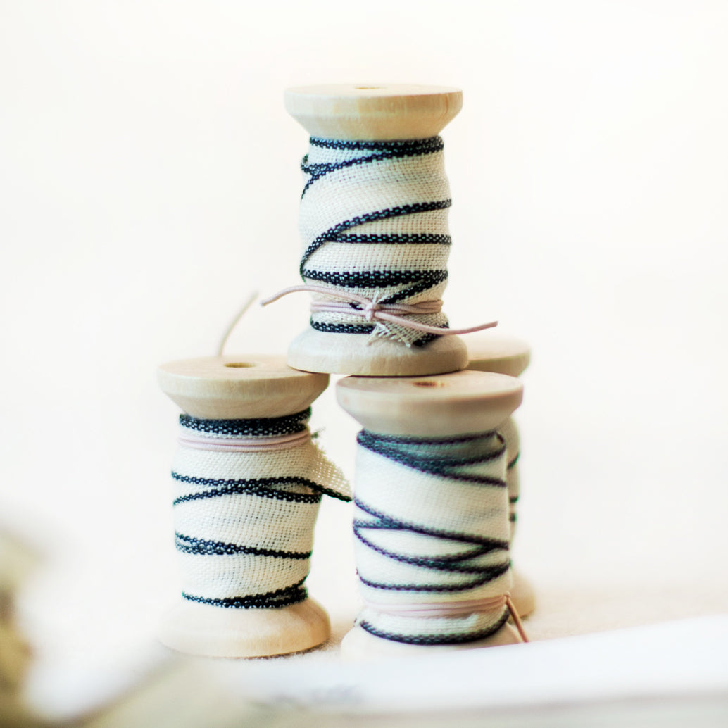 Italian Ribbon 10mm Black &amp; White