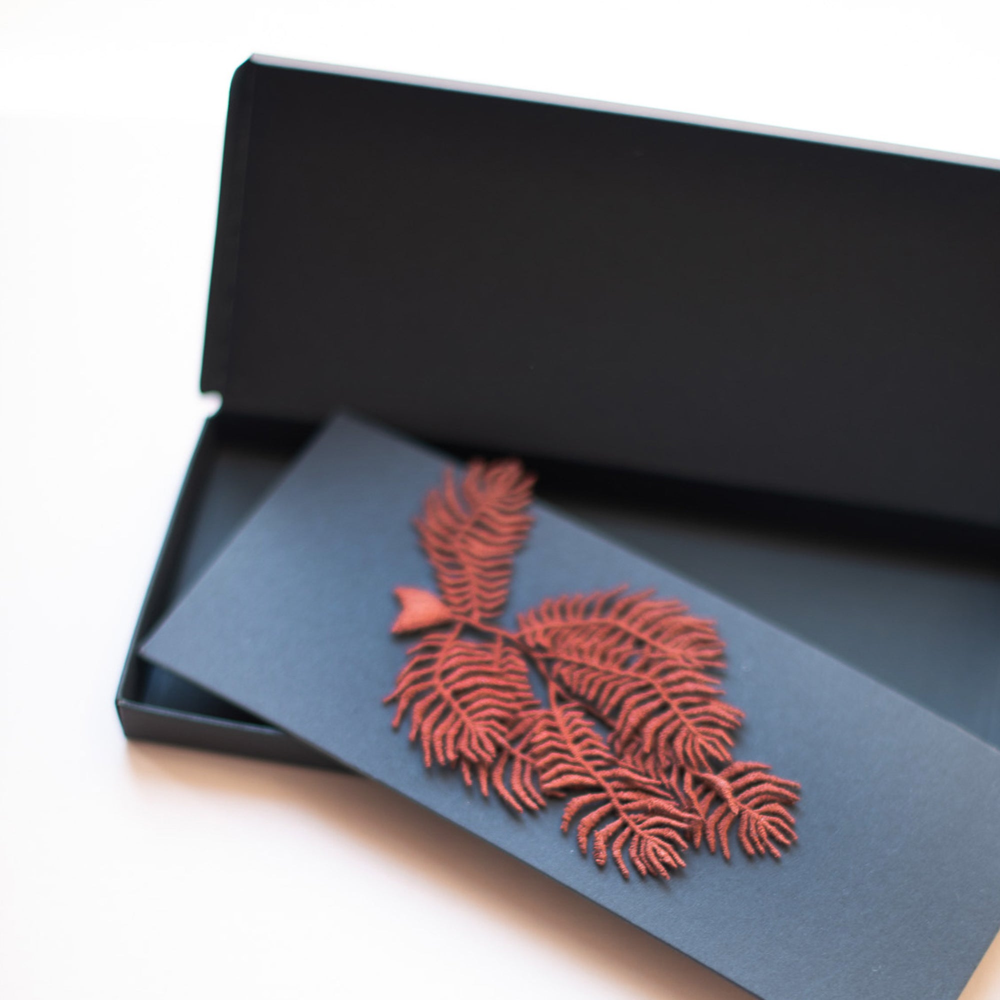 Knight’s Plume Fern Embroidered Brooch