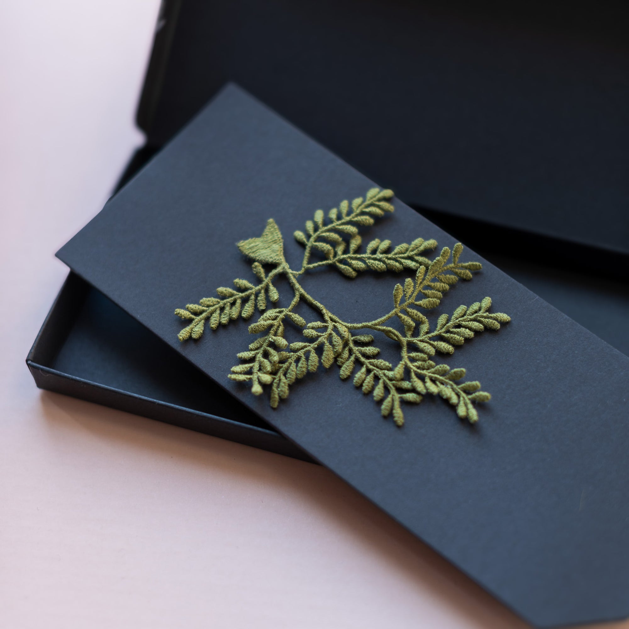 Olive Branch Embroidered Brooch