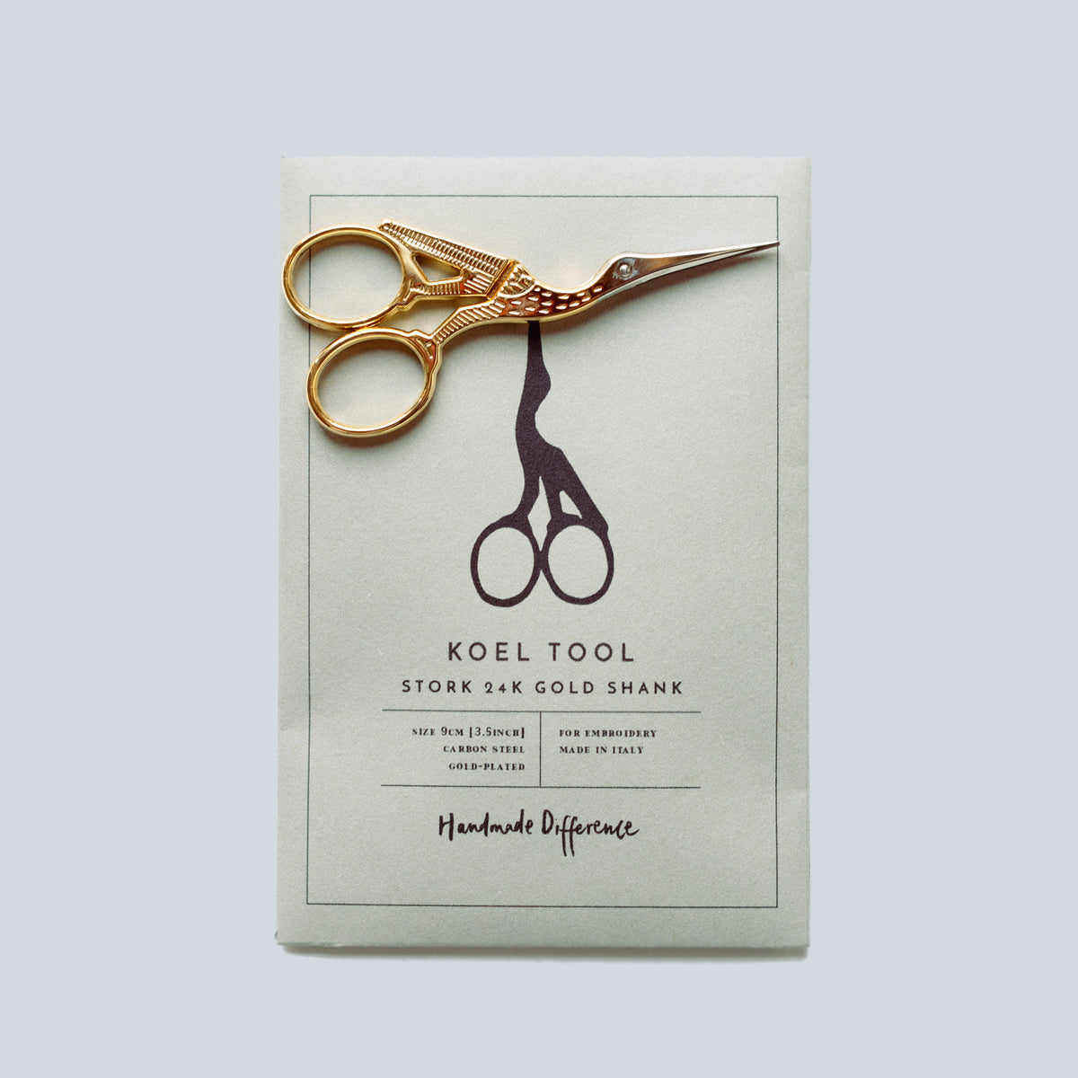Stork in Gold Scissors