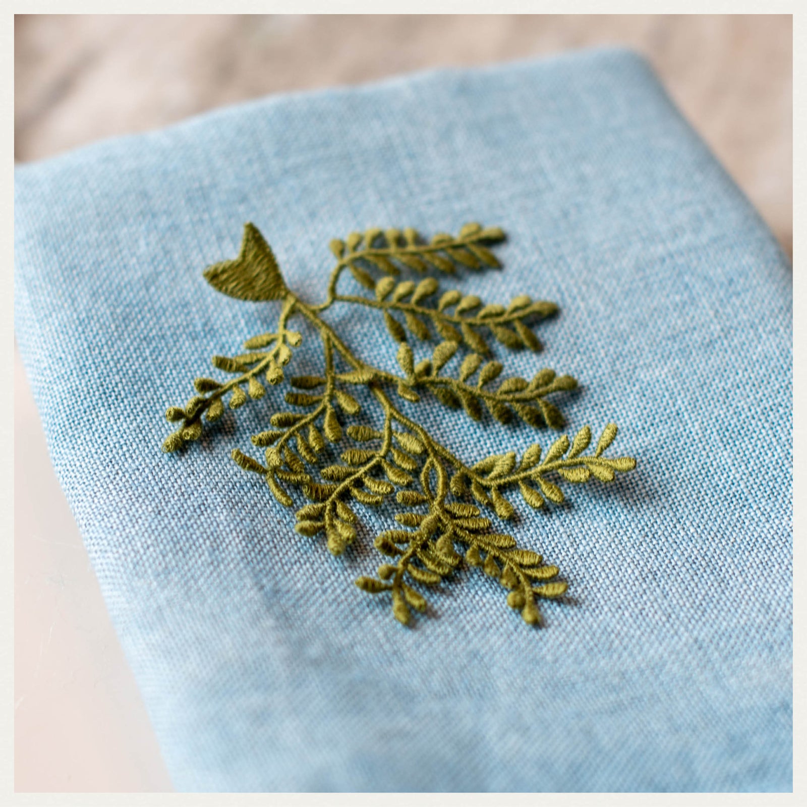 Olive Branch Embroidered Brooch