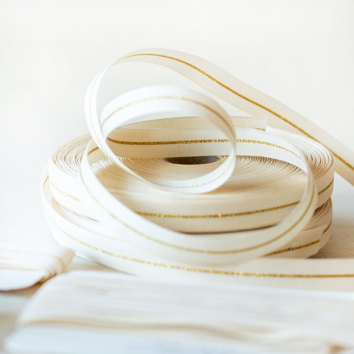 Italian Gold Striped Ribbon 17mm