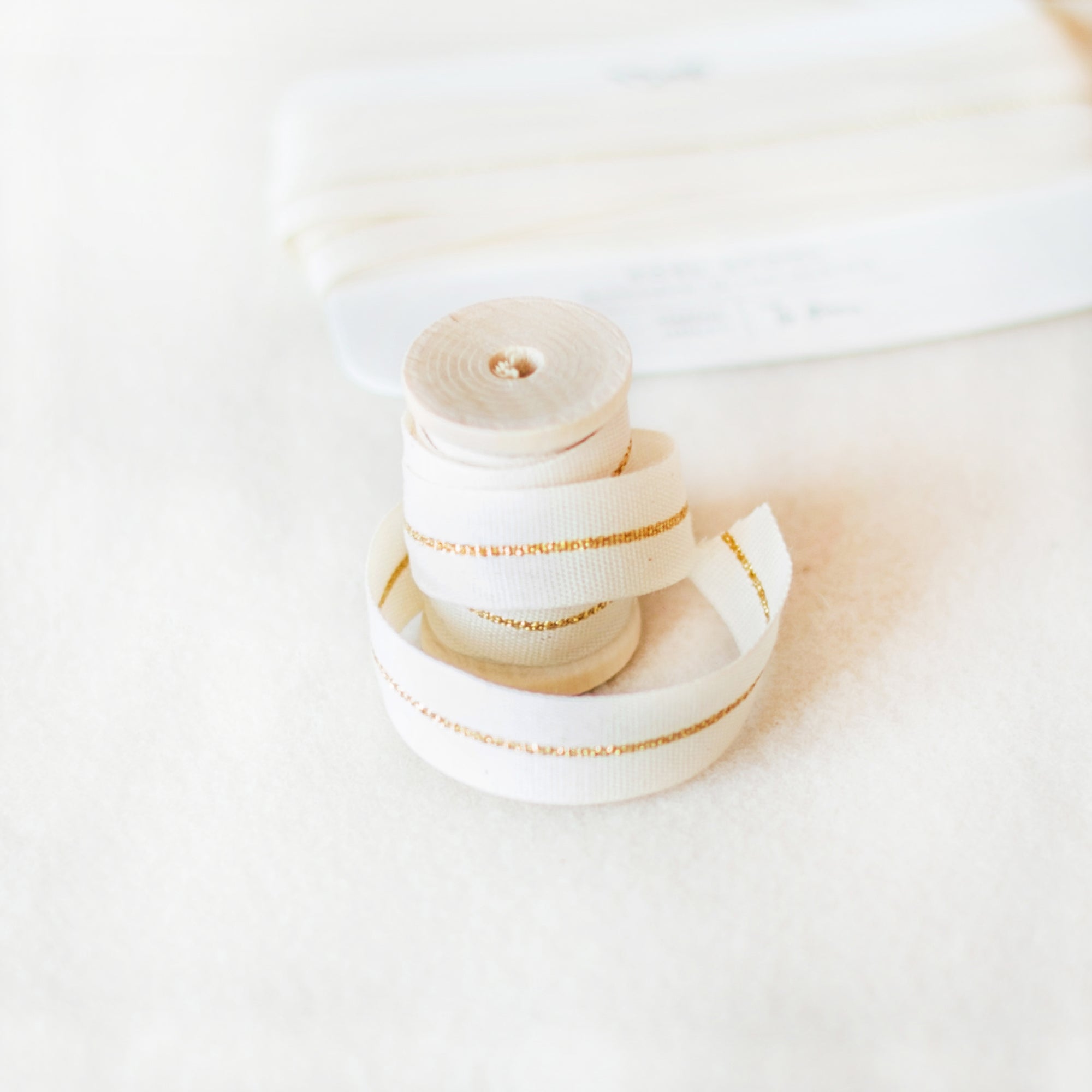 Italian Gold Striped Ribbon 17mm