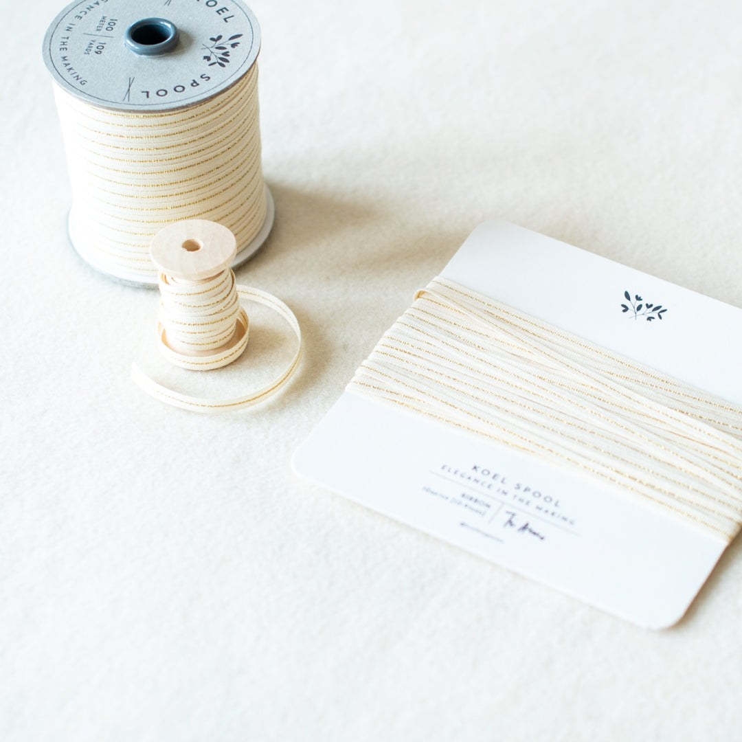 Italian Gold Striped Ribbon 6mm