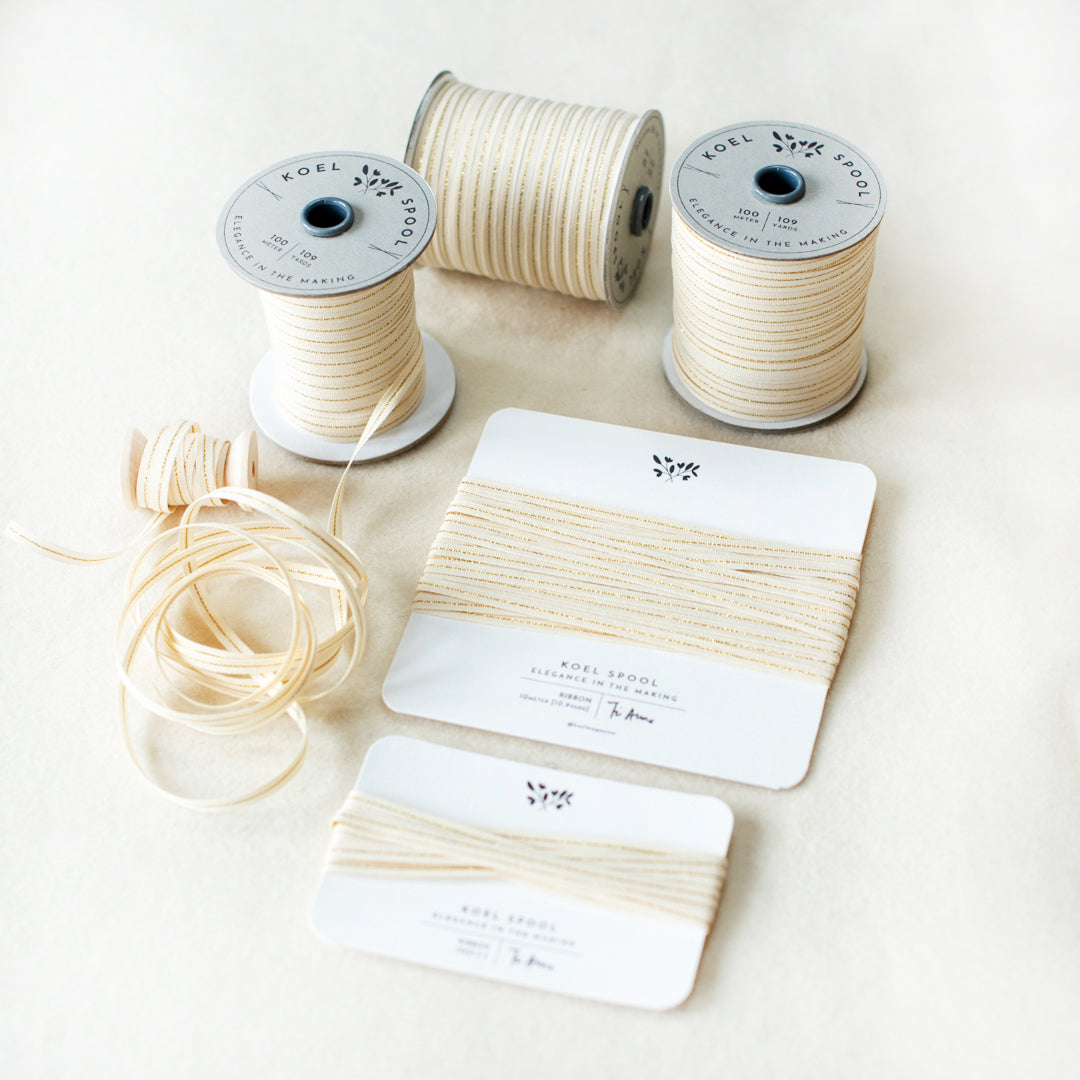 Italian Gold Striped Ribbon 6mm