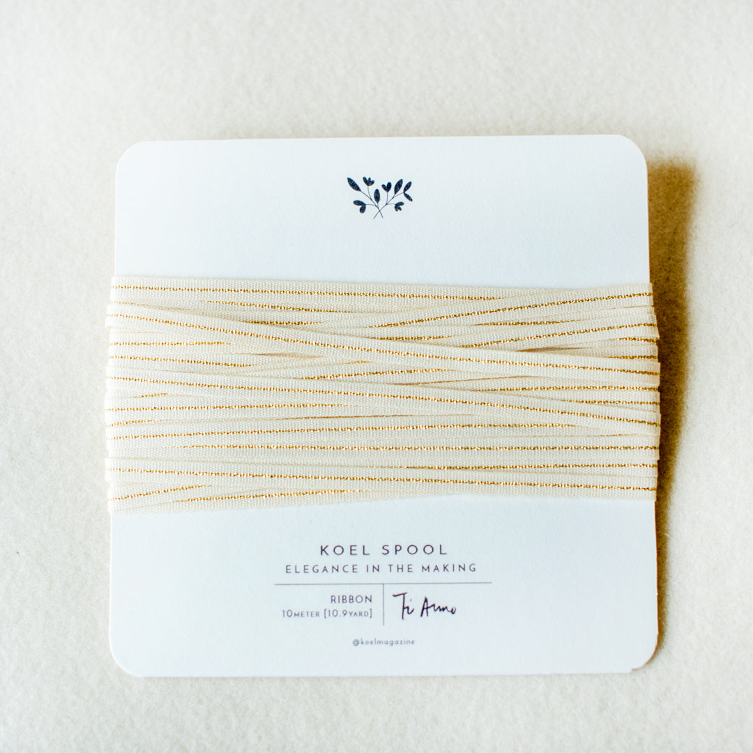 Italian Gold Striped Ribbon 6mm