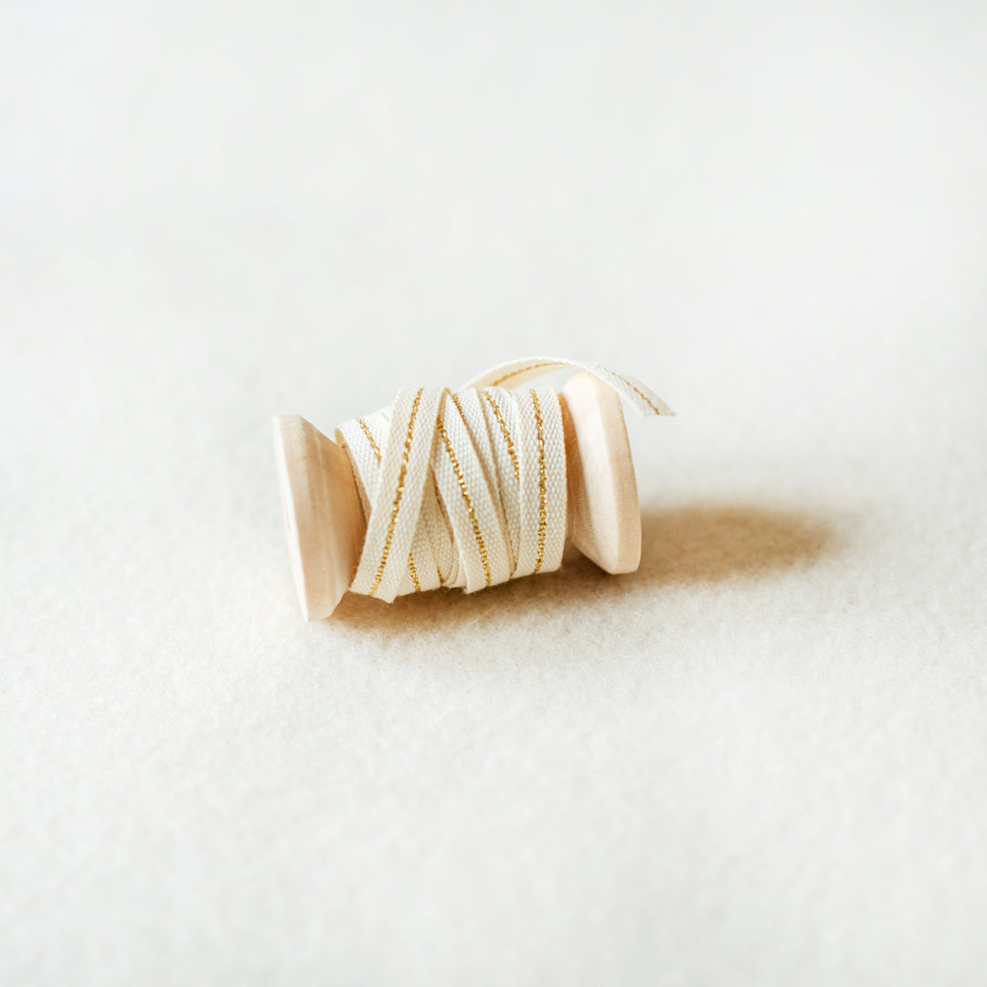 Italian Gold Striped Ribbon 6mm