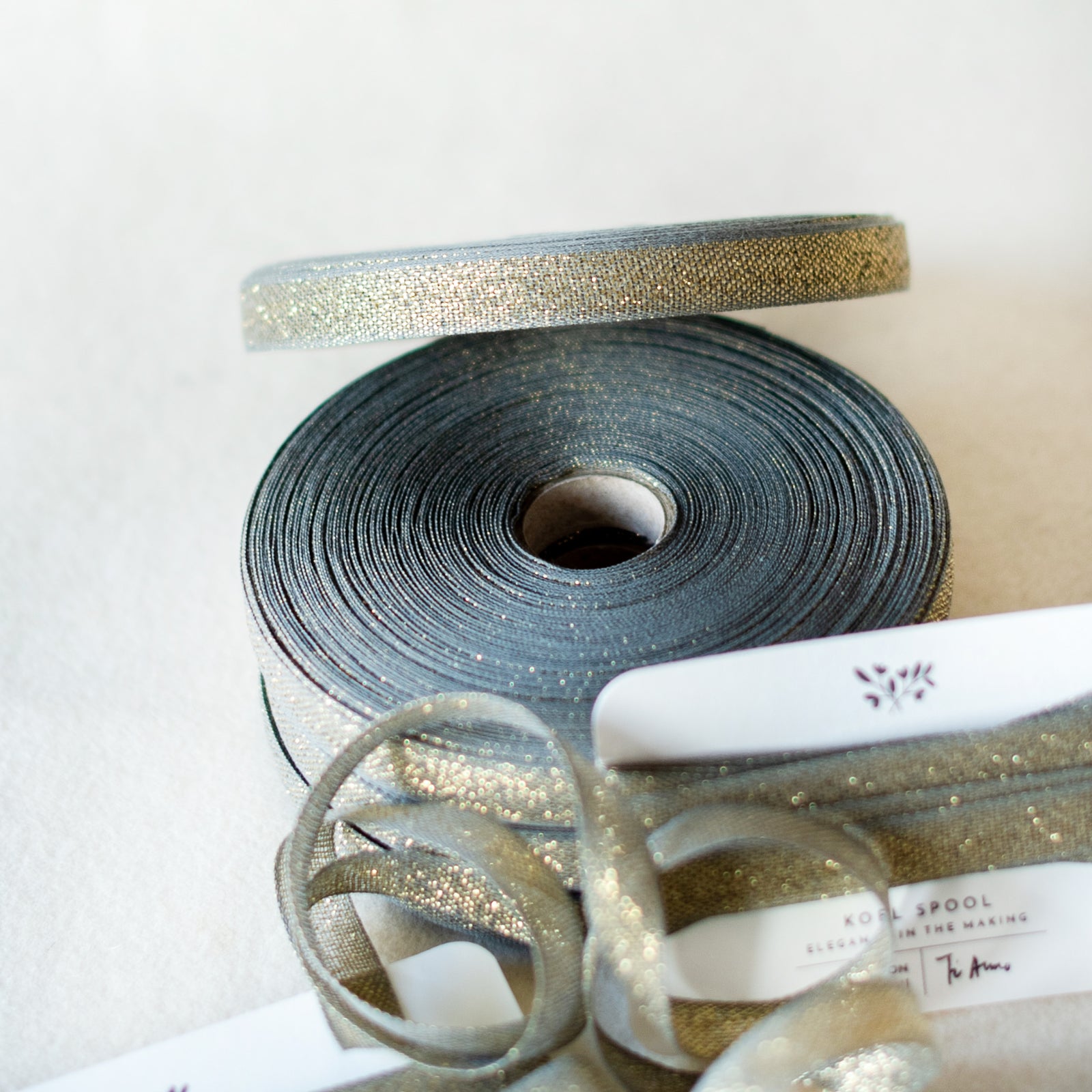 Italian Ribbon Verde Lame