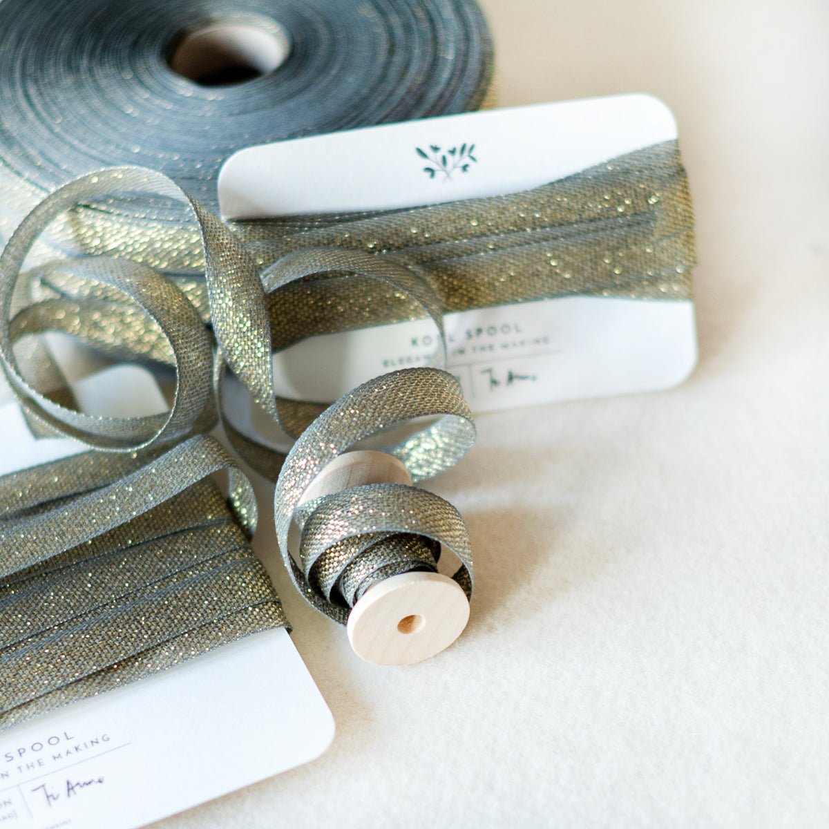 Italian Ribbon Verde Lame