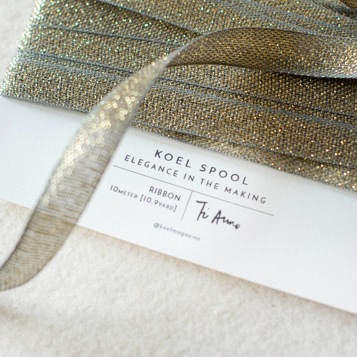 Italian Ribbon Verde Lame