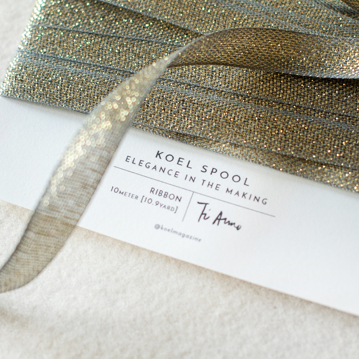 Italian Ribbon Verde Lame