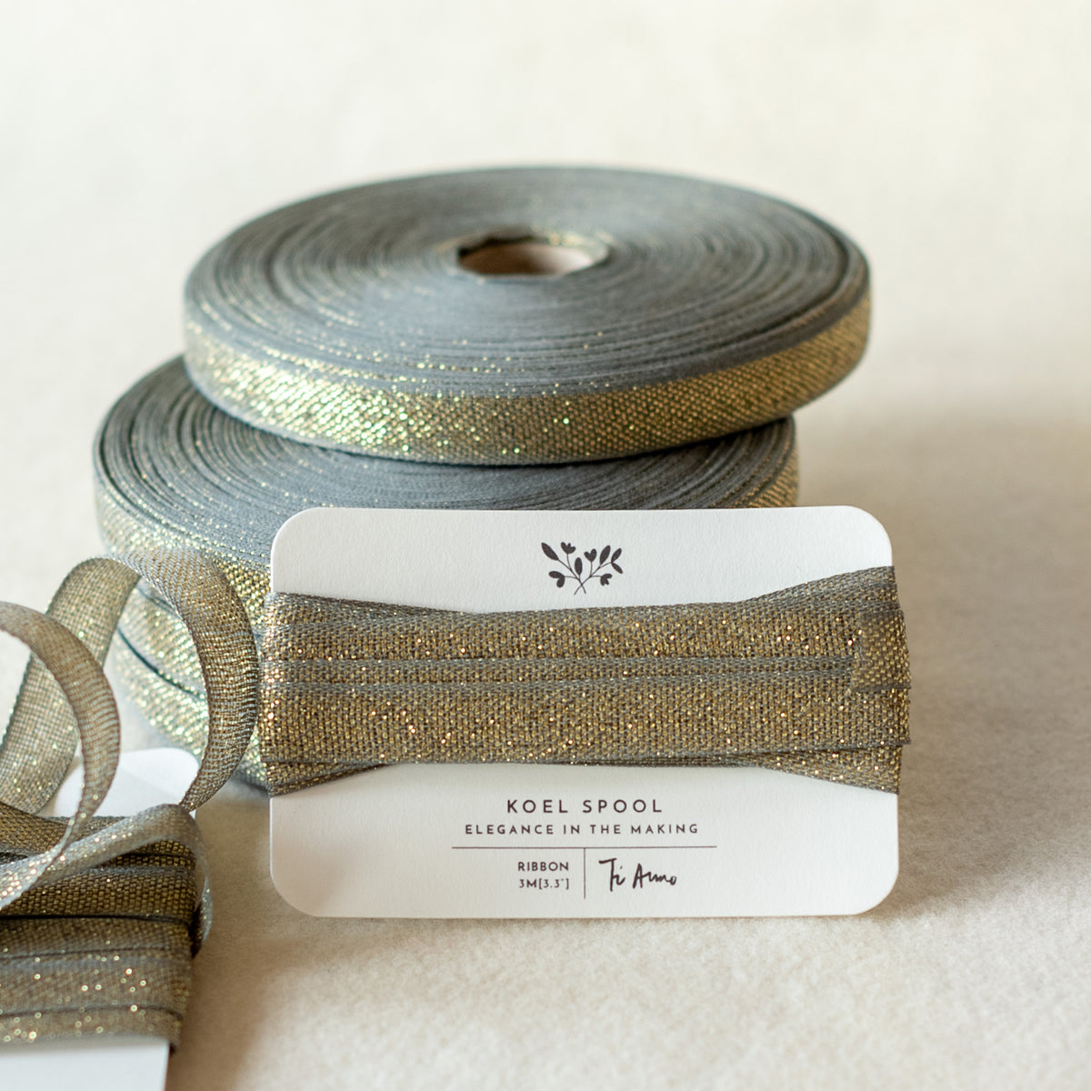 Italian Ribbon Verde Lame
