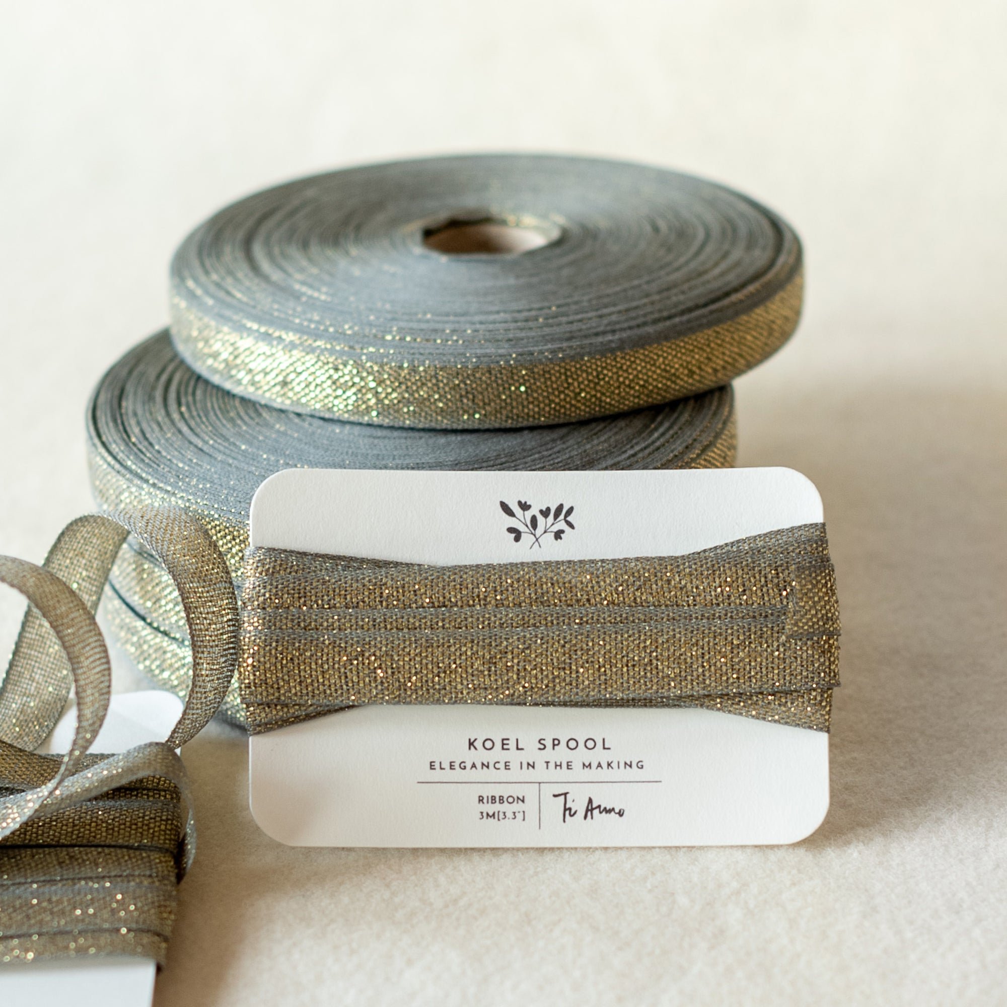 Italian Ribbon Verde Lame