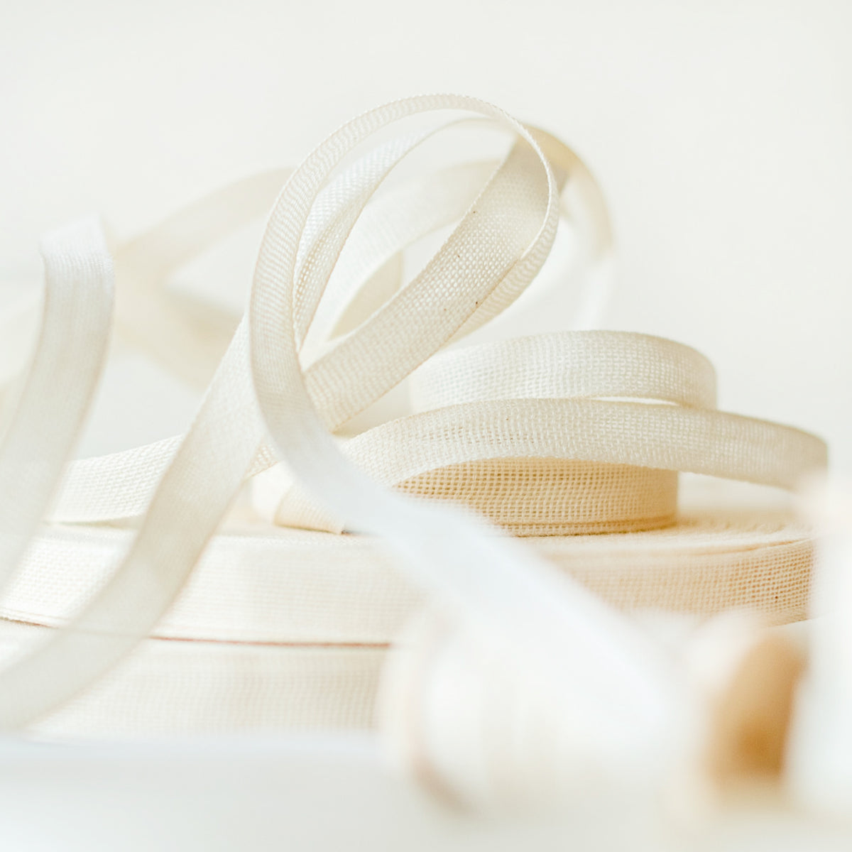 Italian Ribbon White Cotton
