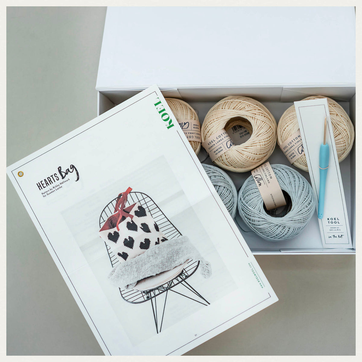 Crochet Kit: Hearts Bag