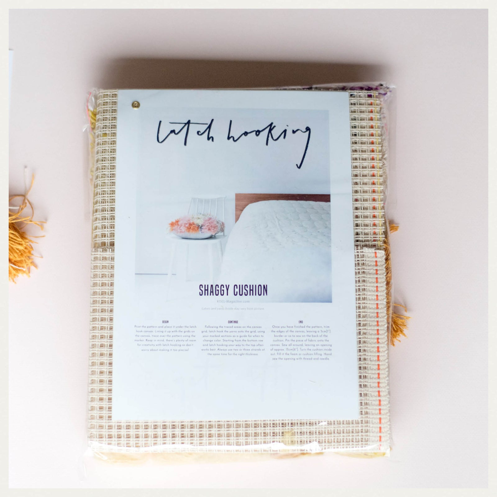 Latch Hook Kit: Shaggy Cushion