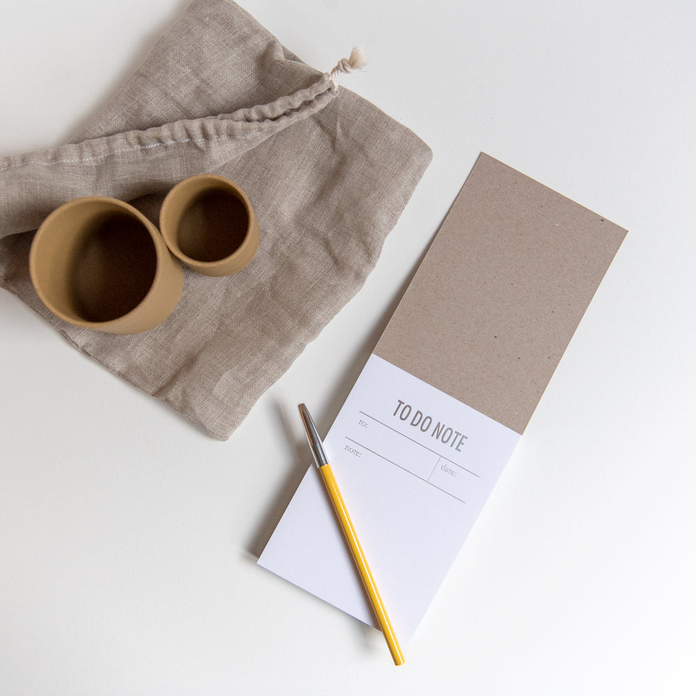 Notepads: Tear off a gold foil cards