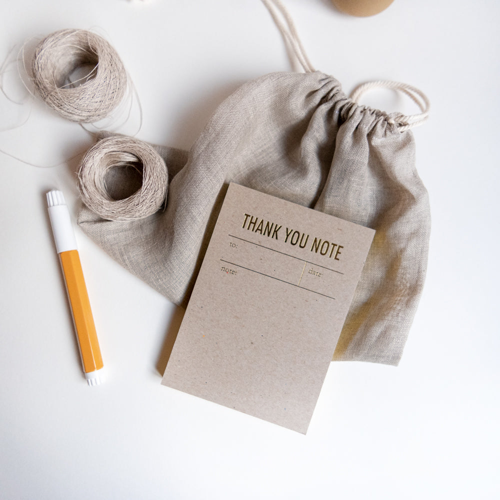 Notepads: Tear off a gold foil cards